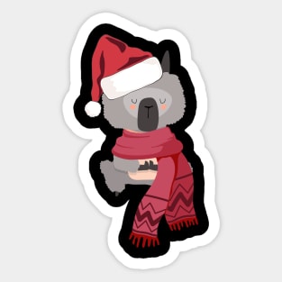 Fa la la llama funny christmas llama design Sticker